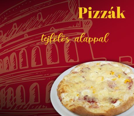 Tejfölös alapú pizzák
